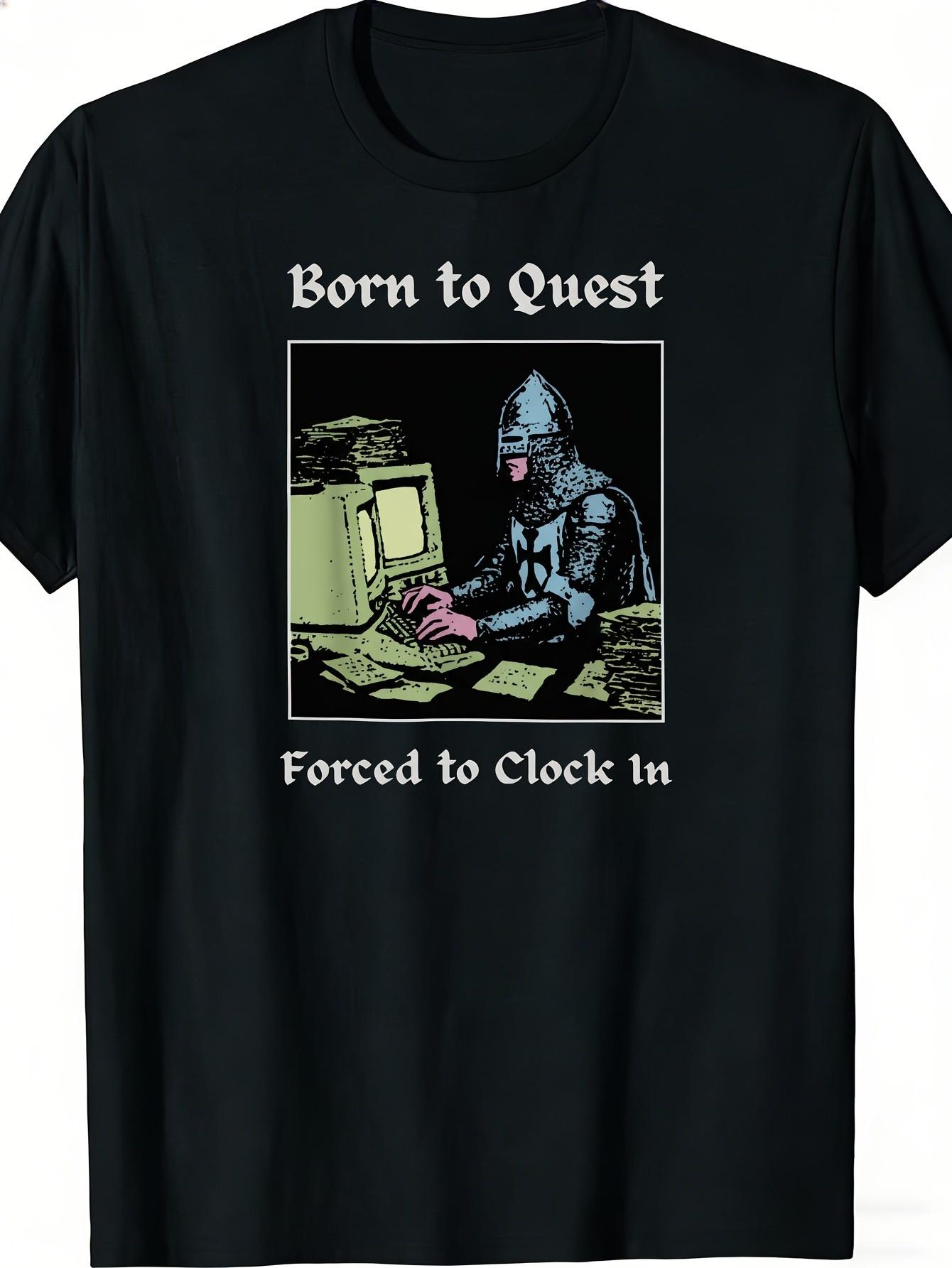 Office Quest - Camiseta Unissex Casual com Estampa de