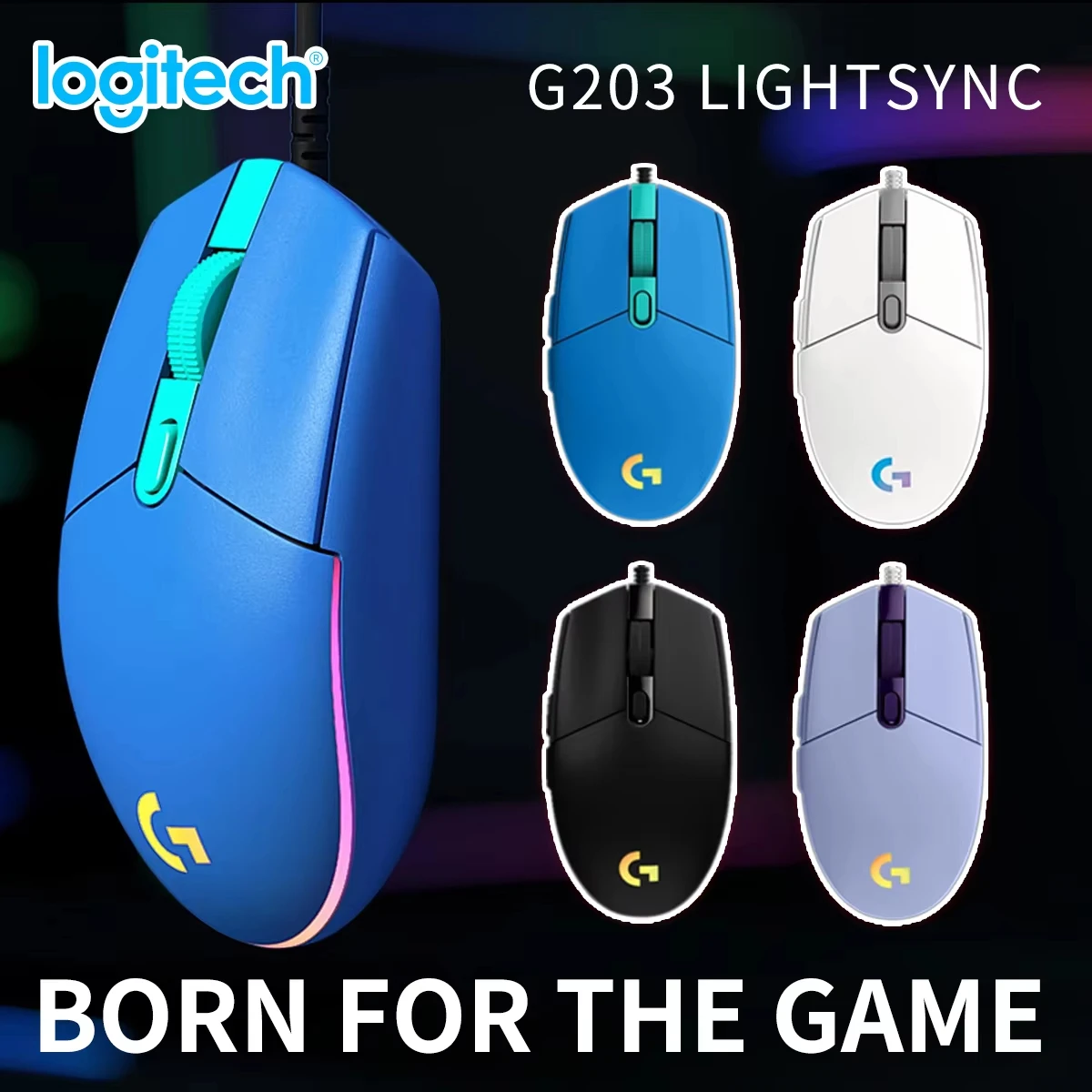 Mouse Gamer Logitech G203 RGB  - Logitech Mouse G203 avaliação e preço