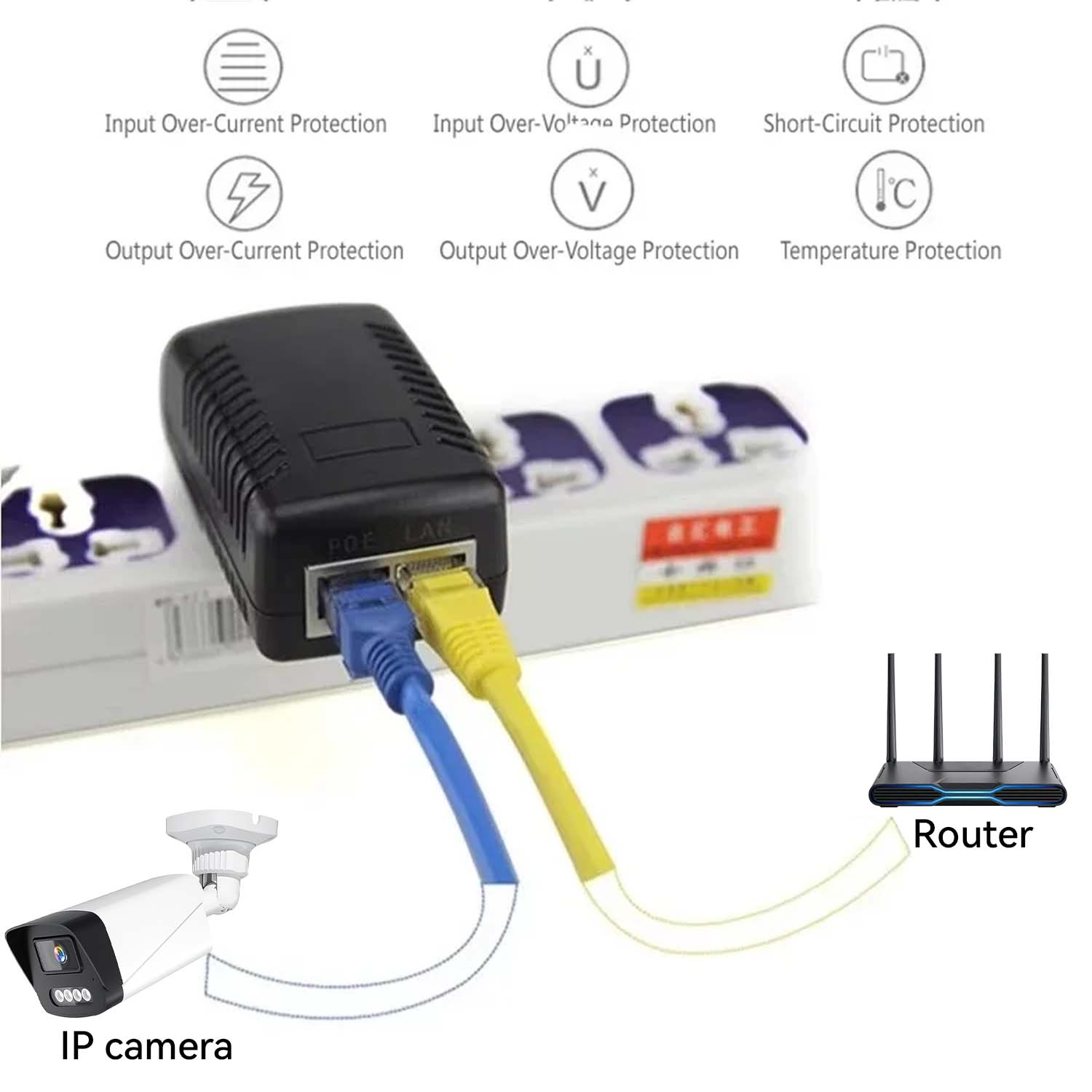 Injetor POE 48V/12V, Adaptador - Power Over Ethernet avaliação e preço