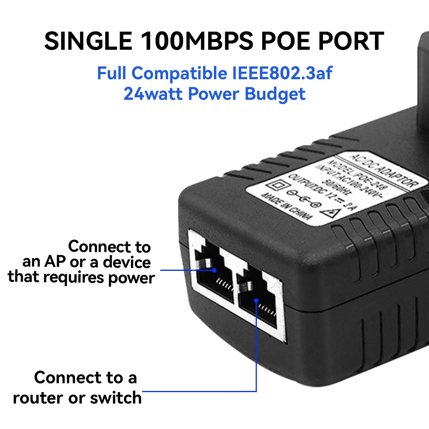 Injetor POE 48V/12V, Adaptador - Power Over Ethernet avaliação e preço