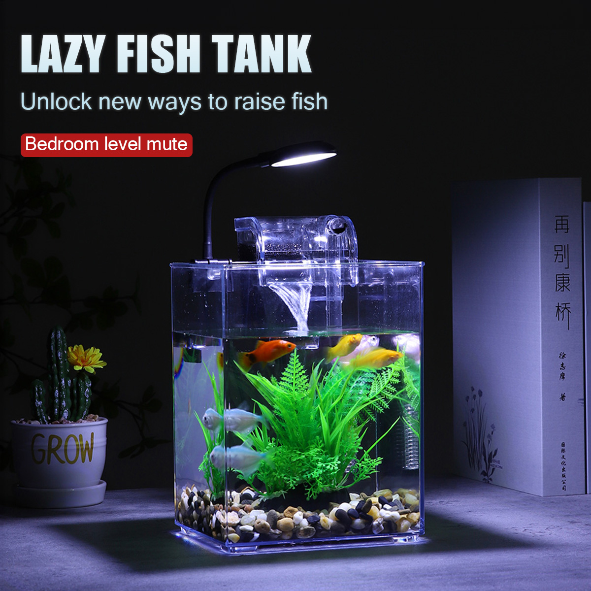 USB Desktop Fish Tank Set para - Office Technician avaliação e preço